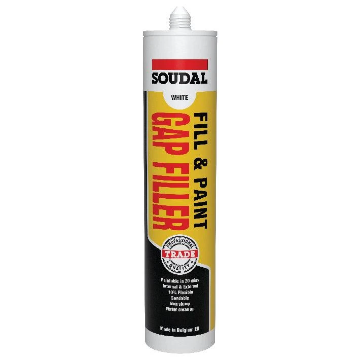 Soudal Trade Fill & Paint Gap Filler 300ml Soudal Trade Fill & Paint Gap Filler 300ml -Crockers Paints Store 122394