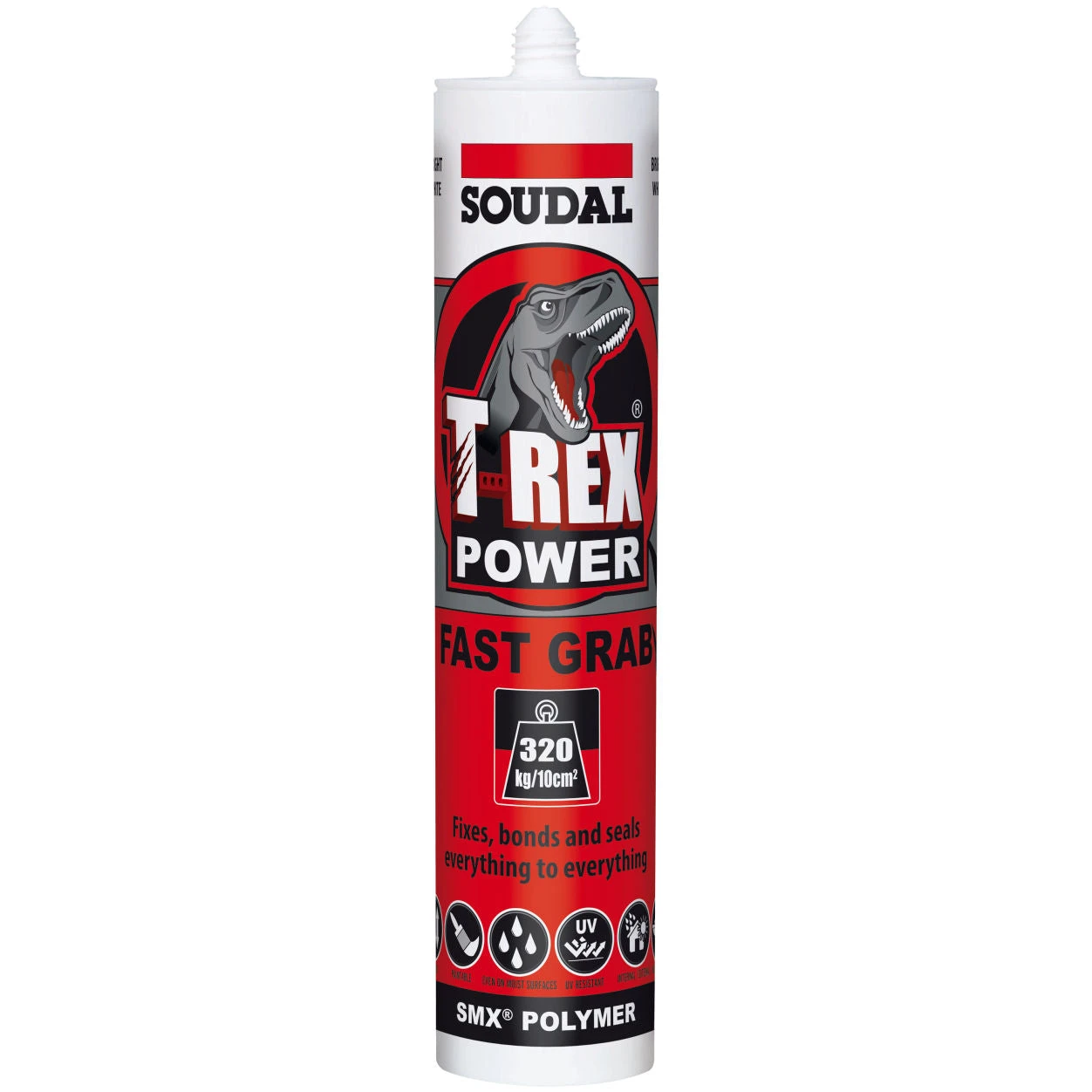 Soudal T Rex Power Fast Grab White Soudal T Rex Power Fast Grab White -Crockers Paints Store 128462