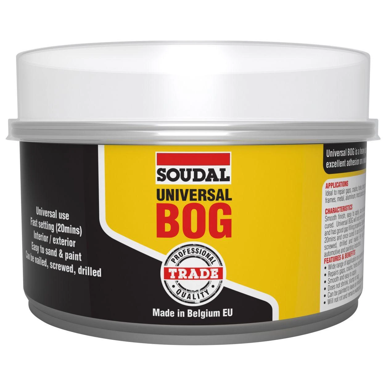 Soudal Universal Bog Filler IVORY 2 part Filler Soudal Universal Bog Filler IVORY 2 Part Filler -Crockers Paints Store 132560