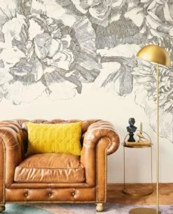 MUSEUM Wallpaper Mural Washed Floral -Crockers Paints Store 307404