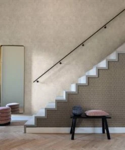 FACTORY IV Wallpaper Geo Texture -Crockers Paints Store 428414 roomset1