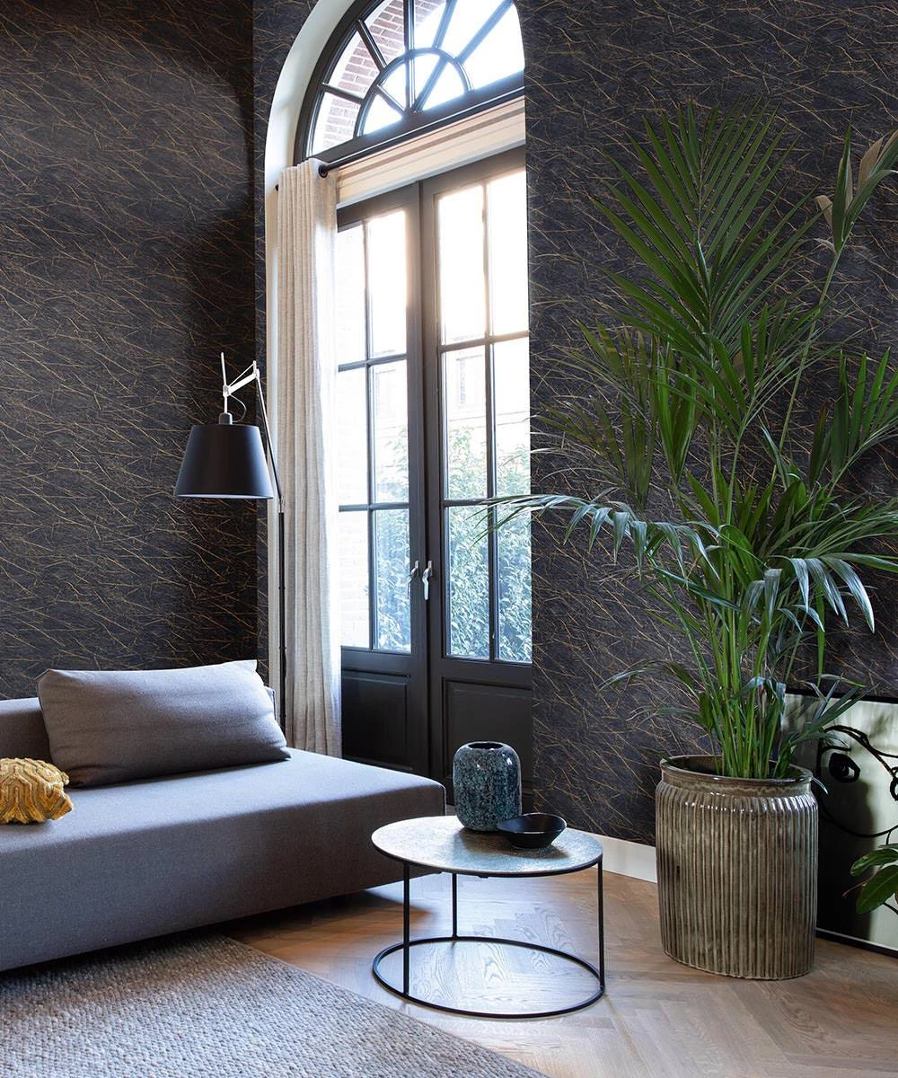 FACTORY IV Wallpaper Crinkled Texture FACTORY IV Wallpaper Crinkled Texture -Crockers Paints Store 428964 roomset1