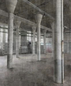 FACTORY IV Wallpaper Mural Industrial Basement