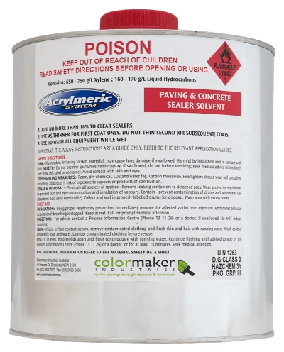 Colormaker Paving and Concrete Sealer Solvent Colormaker Paving And Concrete Sealer Solvent -Crockers Paints Store 4L ACRYLMERIC Paving and Concrete Sealer Solvent med 1200x1489 1