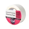 C&A Masking Tape Cream -Crockers Paints Store 852 WhiteTape50mm