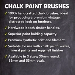 Chalk Paint Brush For Chalk Paint Oval & Round 8 Chalk Paint Brush For Chalk Paint Oval & Round -Crockers Paints Store CH55 I scaled 1