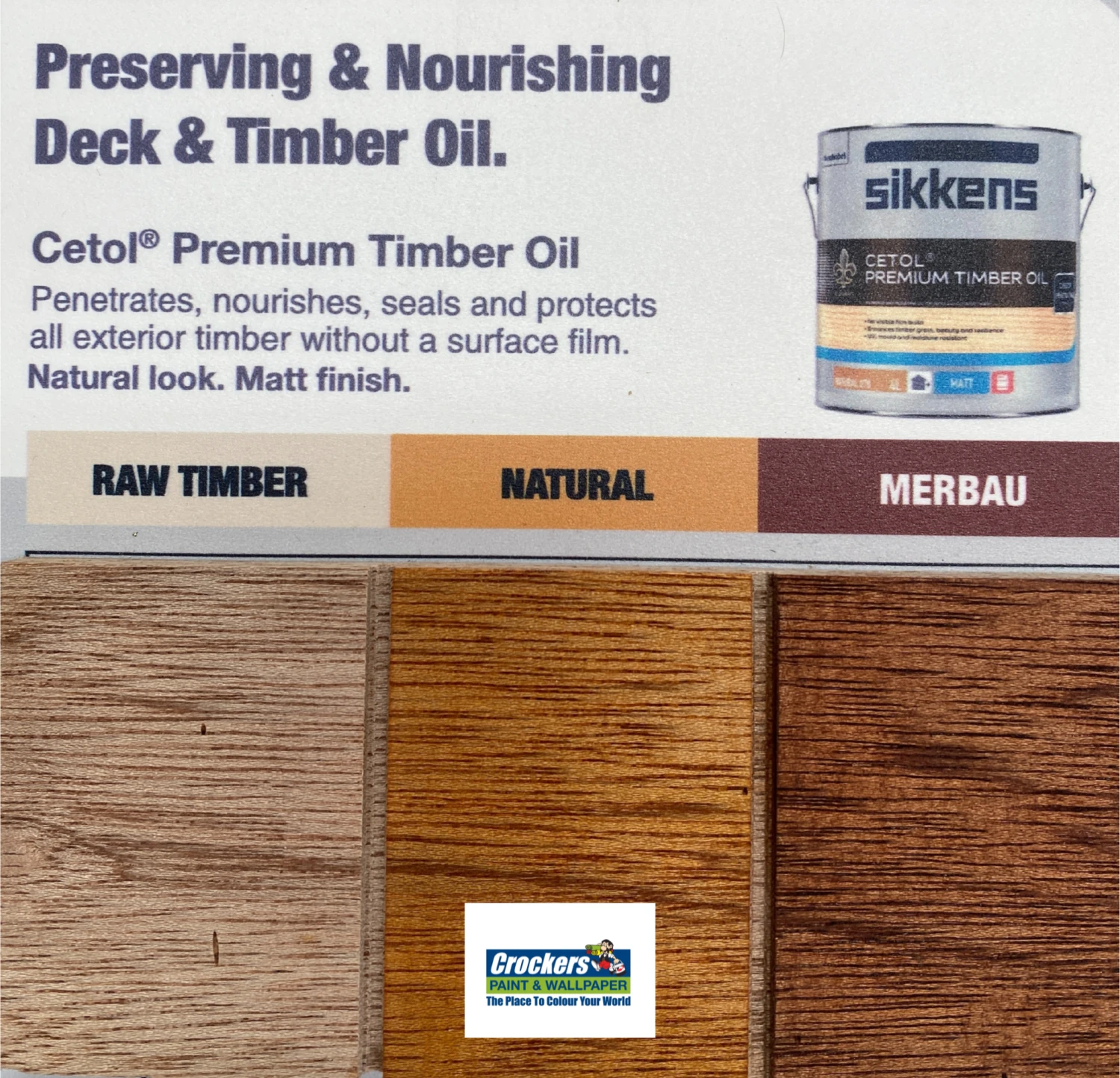 Sikkens Cetol Premium Timber Oil For Exterior Timber & Decking Sikkens Cetol Premium Timber Oil For Exterior Timber & Decking -Crockers Paints Store Cetol Premium Timber Oil colours