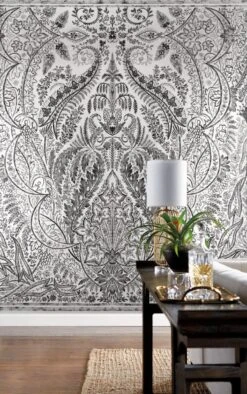 Damask Resource Library Jaipur Paisley Damask Wallpaper Mural -Crockers Paints Store DM4911M YWDE39JaipurPaisleyDamask RS2