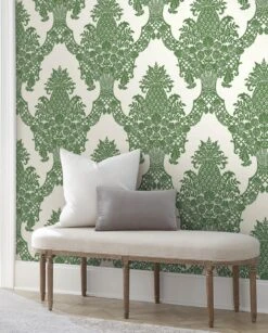 Damask Resource Library Pineapple Plantation Wallpaper -Crockers Paints Store DM4976 YWDE39PineapplePlantation RS1