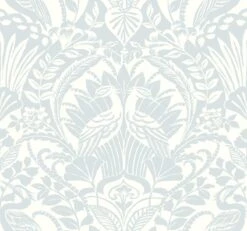 Damask Resource Library Egret Damask Wallpaper -Crockers Paints Store DM4999