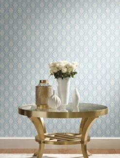 Damask Resource Library Petite Ogee Wallpaper 9 Damask Resource Library Petite Ogee Wallpaper -Crockers Paints Store DM5026 YWDE39PetiteOgee RS1