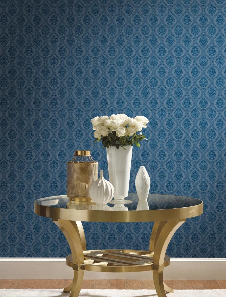 Damask Resource Library Petite Ogee Wallpaper Damask Resource Library Petite Ogee Wallpaper -Crockers Paints Store DM5030 YWDE39PetiteOgee RS1