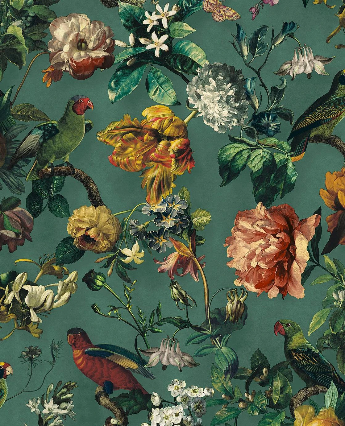 MUSEUM Wallpaper Floral with Birds MUSEUM Wallpaper Floral With Birds -Crockers Paints Store E307305