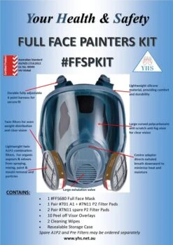Yhs Respirator Face Full Painters Kit (ffspkit) New