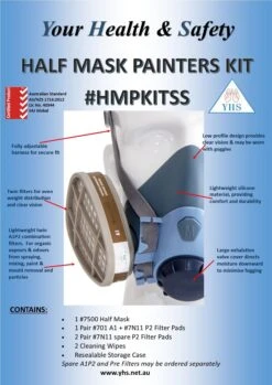 Yhs Respirator Face Half Painters Kit (hmpkitss) New