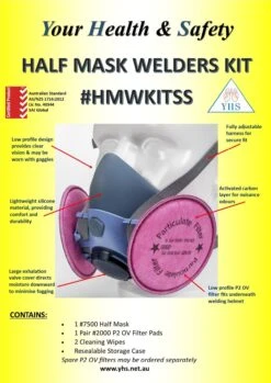 Yhs Respirator Face Half Welders Kit (hmwkitss) New