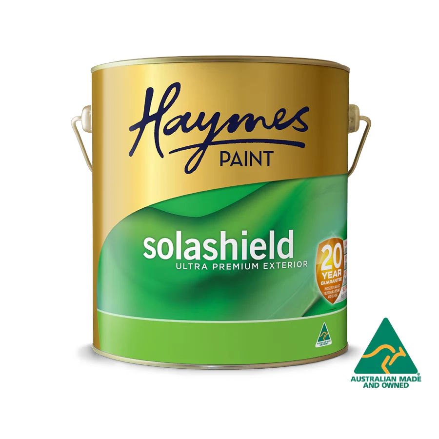 Haymes Exterior Solashield Matt Acrylic White Haymes Exterior Solashield Matt Acrylic White -Crockers Paints Store Haymes Solashield Low Sheen Black