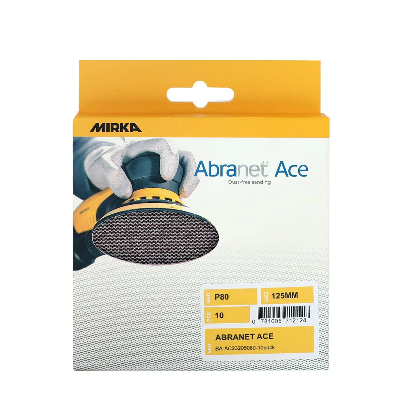 MIRKA ABRANET ACE CERAMIC DISCS 150MM/6" COARSE GRITS 10 DISC PACK MIRKA ABRANET ACE CERAMIC DISCS 150MM/6" COARSE GRITS 10 DISC PACK -Crockers Paints Store Mirka Abranet Ace HD 125mm BA AC232050 10pack