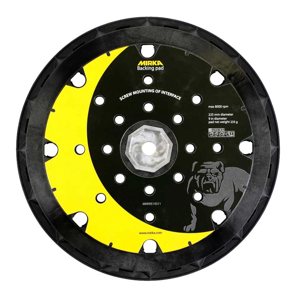 Mirka Backing Pad 225mm for Mirka LEROS + 8 Screws Mirka Backing Pad 225mm For Mirka LEROS + 8 Screws -Crockers Paints Store Mirka Backing Pad 225mm For Mirka Leros 8 Screws Mirka 1683247461