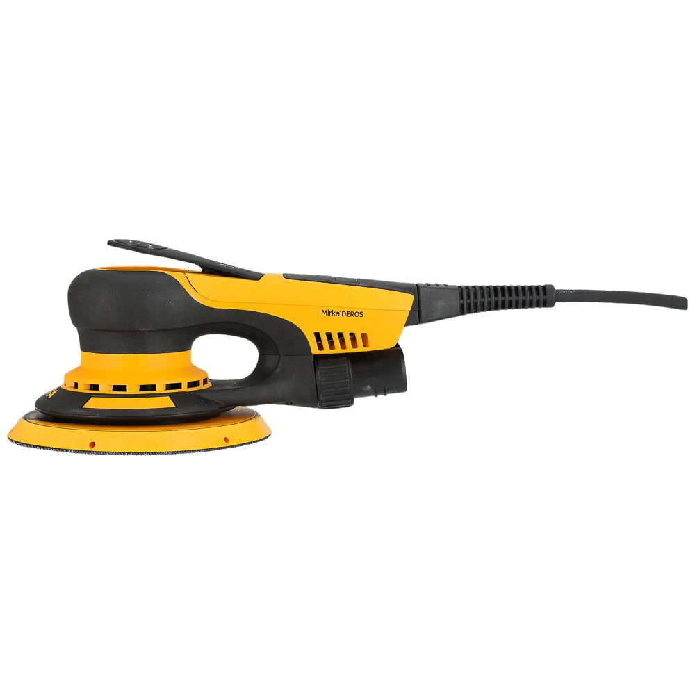 Mirka Deros II 150mm Random Orbital Sander - 5mm Orbit 650CV Mirka Deros II 150mm Random Orbital Sander - 5mm Orbit 650CV -Crockers Paints Store Mirka Deros II Sander Side