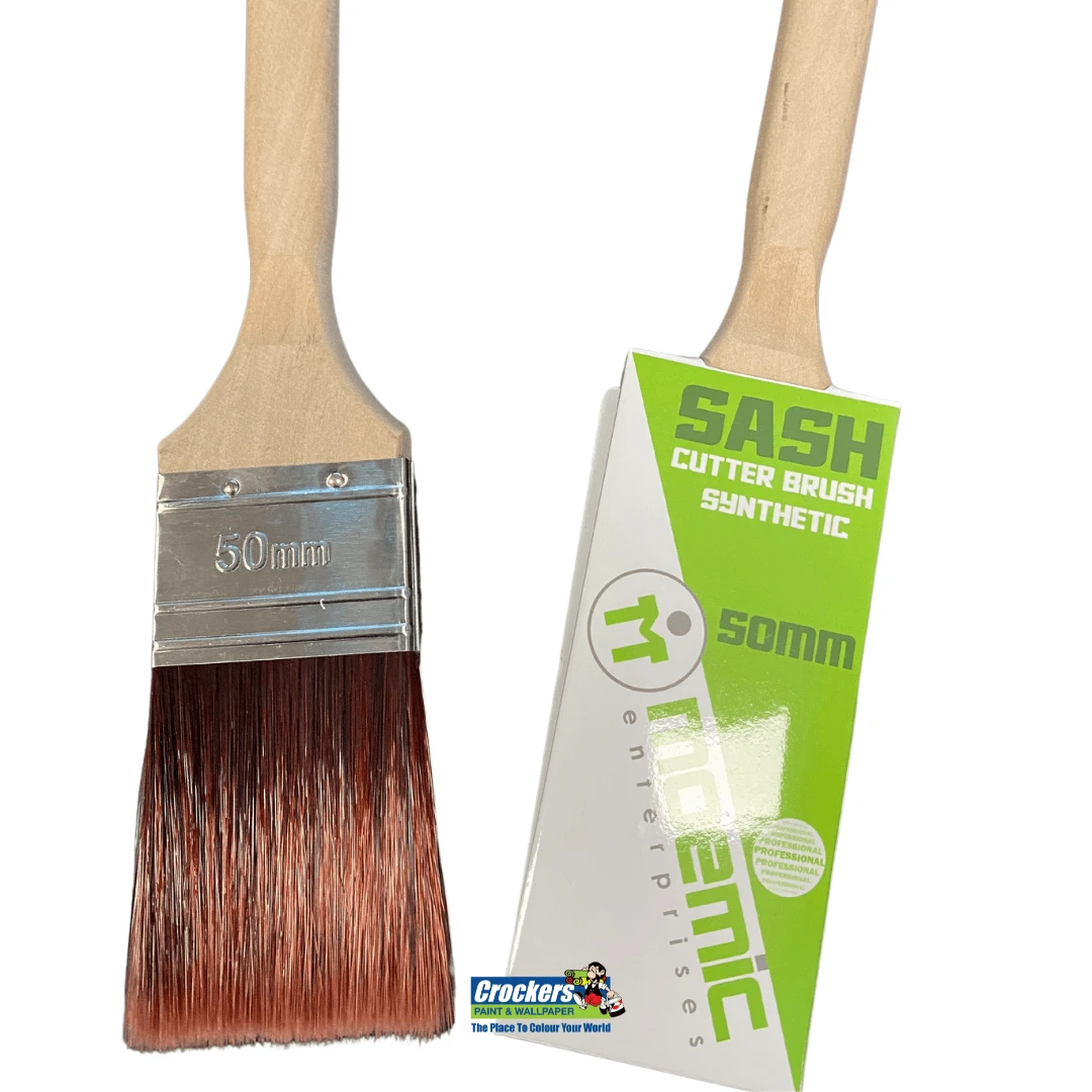 Moemic Sash Cutter Paint Brush With Advanced Synthetic Filament Moemic Sash Cutter Paint Brush With Advanced Synthetic Filament -Crockers Paints Store Moemic Brush Sasha Cutter 50mm