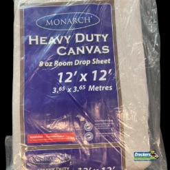Monarch Canvas Heavy Duty Drop Cloth Sheets -Crockers Paints Store MonarchCanvasDropSheet12x12