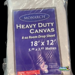 Monarch Canvas Heavy Duty Drop Cloth Sheets -Crockers Paints Store MonarchCanvasDropSheet18x12