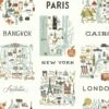 Rifle Paper Co. City Maps Wallpaper 2 Rifle Paper Co. City Maps Wallpaper -Crockers Paints Store RI5160