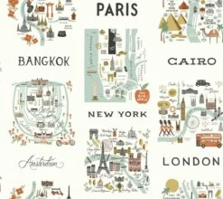 Rifle Paper Co. City Maps Wallpaper