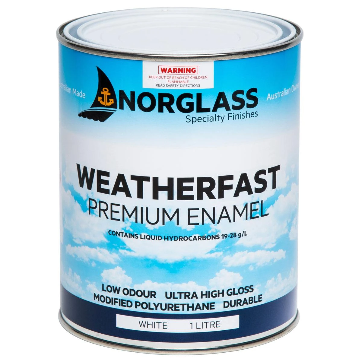 Norglass Weatherfast Premium Enamel GLOSS BLACK Norglass Weatherfast Premium Enamel GLOSS BLACK -Crockers Paints Store WFAST PREM ENAMEL 1L