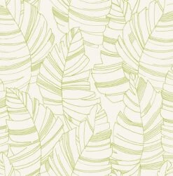 Daydreamers Wallpaper Linework Leaves -Crockers Paints Store da61404