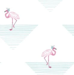 Daydreamers Wallpaper Flamingo Triangle